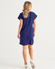 Betty Basics Zena T-Shirt Dress - Blue Ash