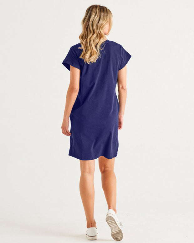 Betty Basics Zena T-Shirt Dress - Blue Ash