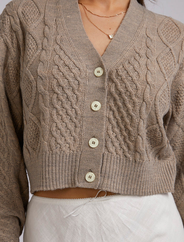 All About Eve Zepher Knit Cardi - Oatmeal