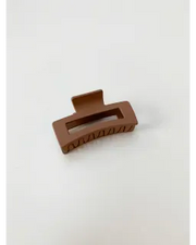 Stella + Gemma Hair Grip - Assorted Rectangle Dark Coffee