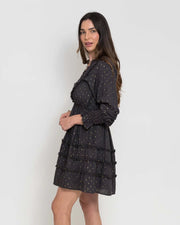 Gysette Anise Mini Dress - Charcoal Grey